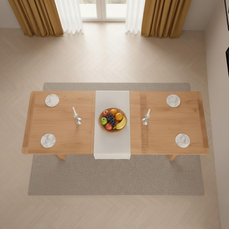 Treviso Extending Dining Table - 6-10 Seater - 180cm-250cm - Oak