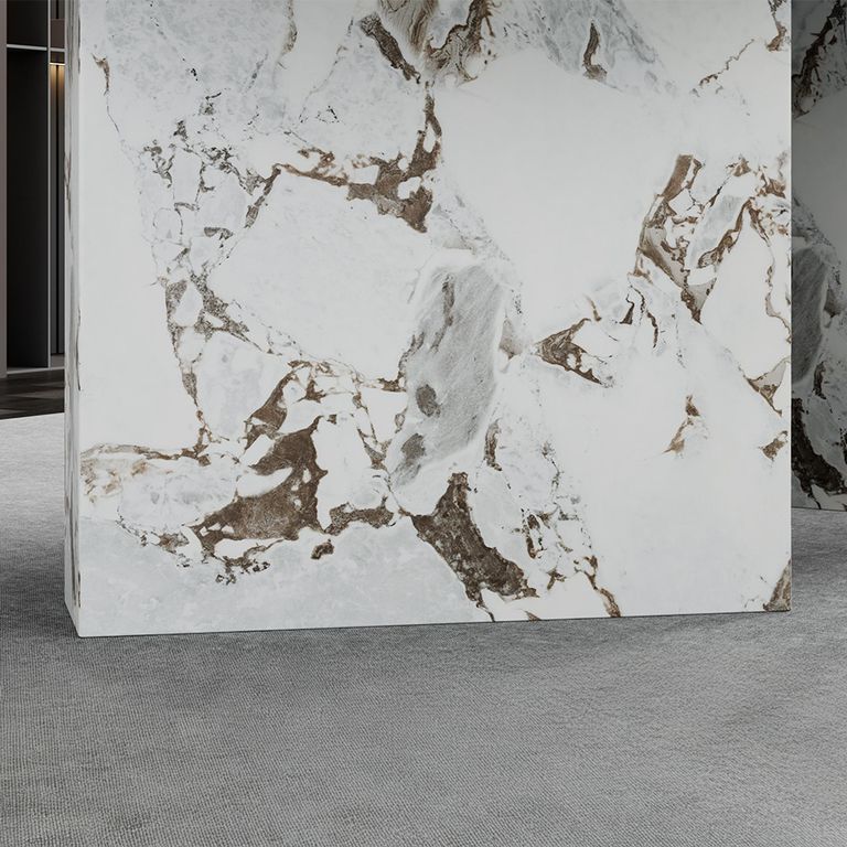 Viola 8 Seater White Marble Dining Table - 200cm