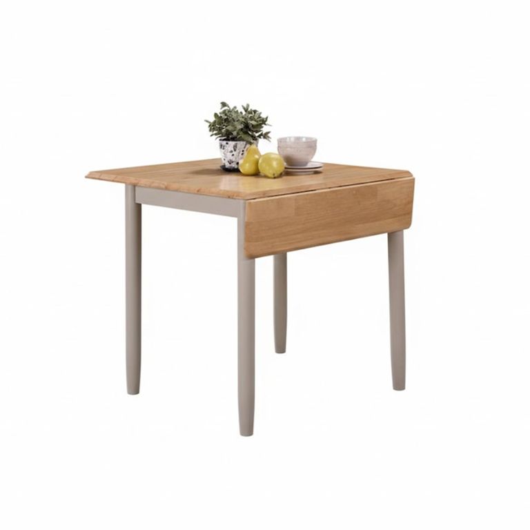 Altona Drop Leaf Dining Table - 2 Seater - 61cm-97cm - Oak and Grey