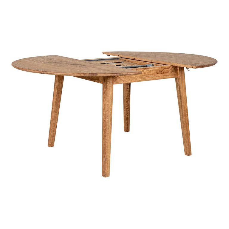 Metz Dining Table - Round - Extending - 4-6 Seater - 118cm-158cm - Oak