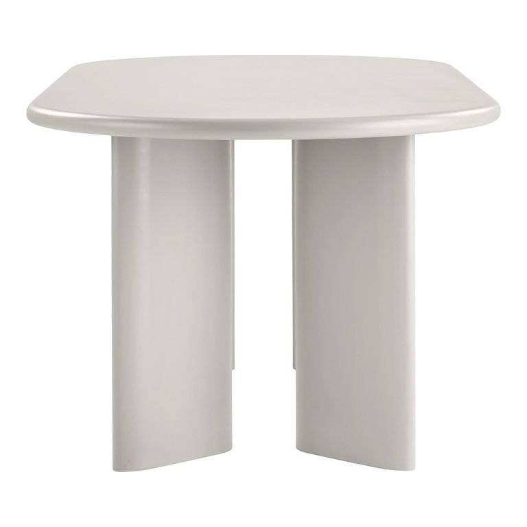 Nagano Dining Table - Oval - Double Pedestal - 8 Seater - 220cm - Concrete