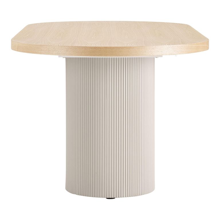 Solva Dining Table - Oval - Double Pedestal - 8 Seater - 220cm - Natural Wood