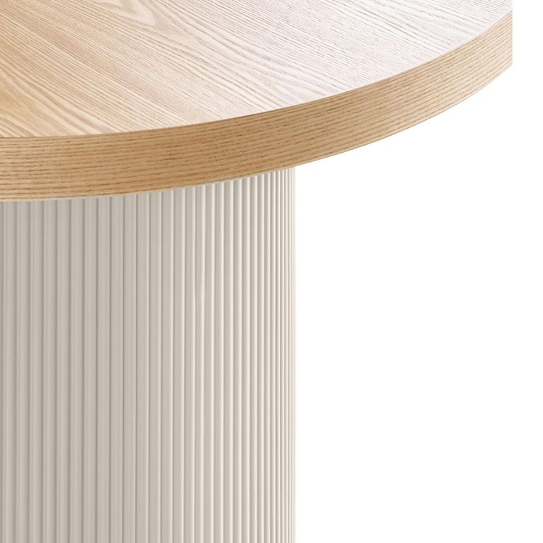 Solva Dining Table - Oval - Double Pedestal - 8 Seater - 220cm - Natural Wood