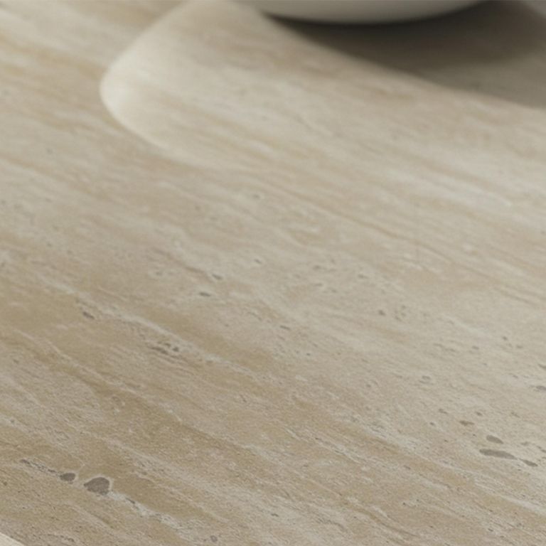 Milan Travertine Beige Engineered Marble 6 Seater Dining Table Sizes Available