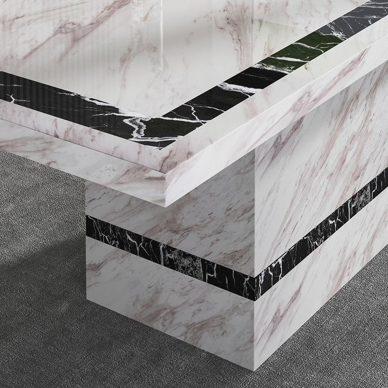 Rome 6 Seater Beige Marble Dining Table - Sizes Available