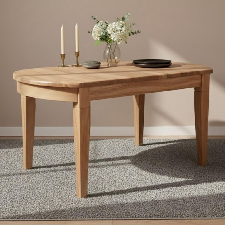 Moreno D End Oval Extending Dining Table - 6 Seater - 180cm - Oak