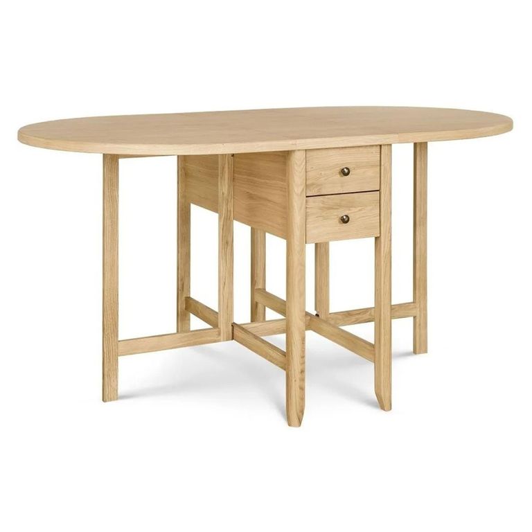 Moreno Drop Leaf Dining Table - 6 Seater - 150cm - Oak