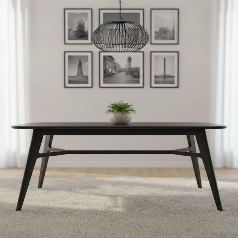 Carrington Dining Table - 6 Seater - 180cm - Black Oak