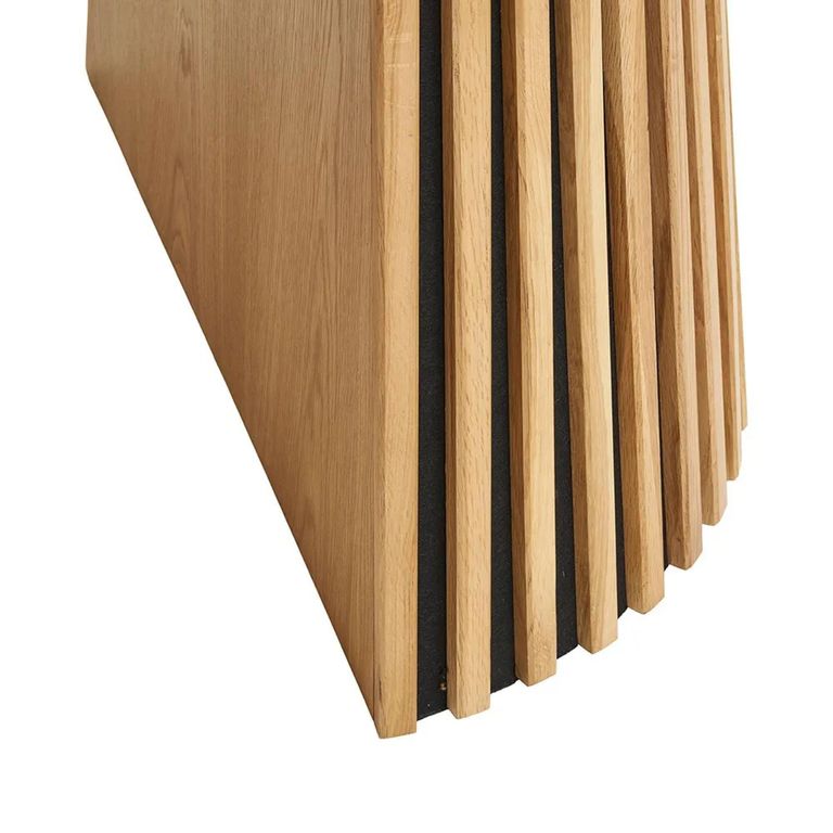 Osaka Round Extending Dining Table - 4-8 Seater - 120cm-240cm - Slatted Base - Oak