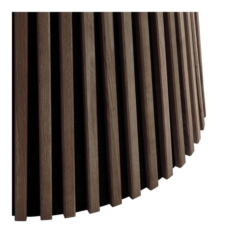 Osaka Round Dining Table - 6 Seater - 140cm - Slatted Base - Smoked Oak