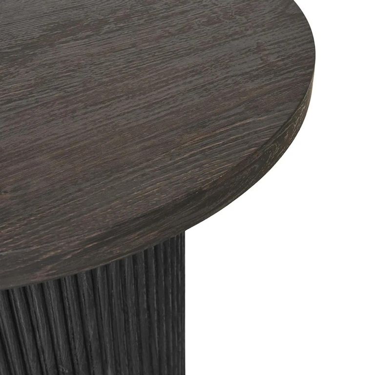 Boavista Dining Table - Oval - Fluted Double Pedestal - 8 Seater - 210cm - Dark Wood