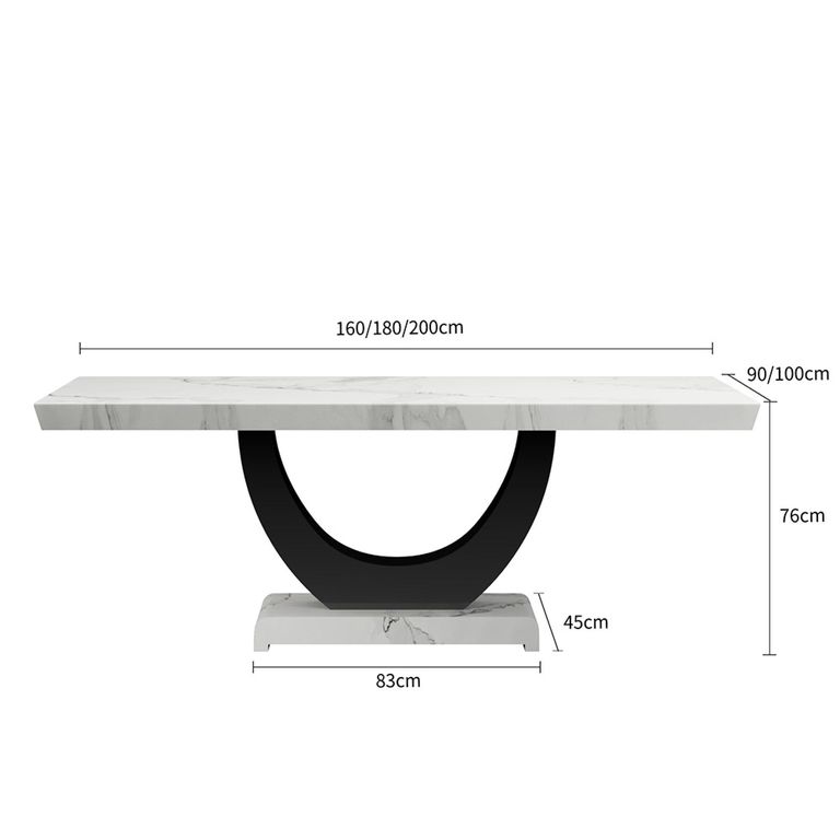 Madrid Dining Table - White Marble - Sizes Available