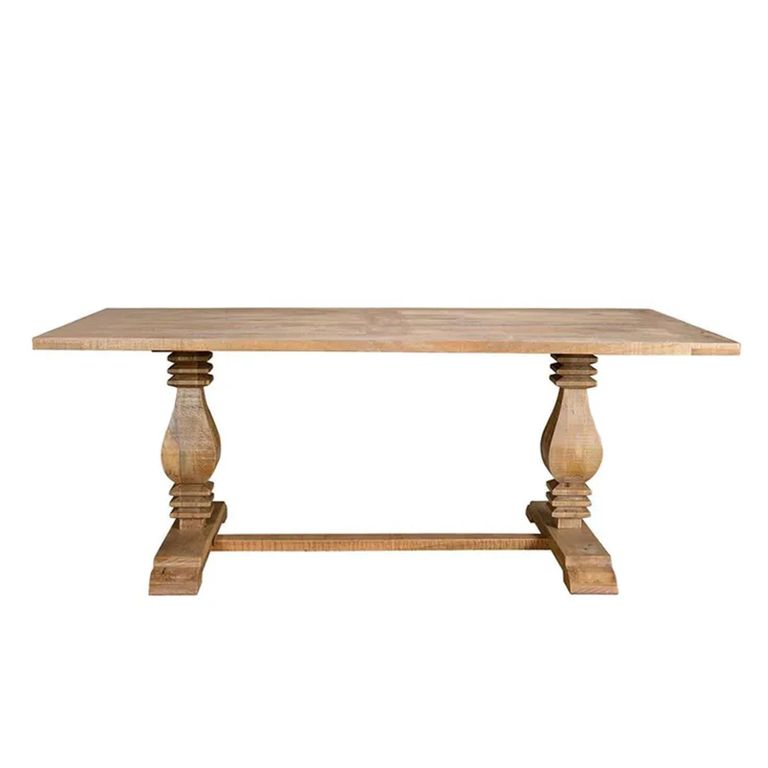 Clearance - Lucca Dining Table - 8 Seater - 200cm - Double Pedestal - Mango Wood - FSS16891