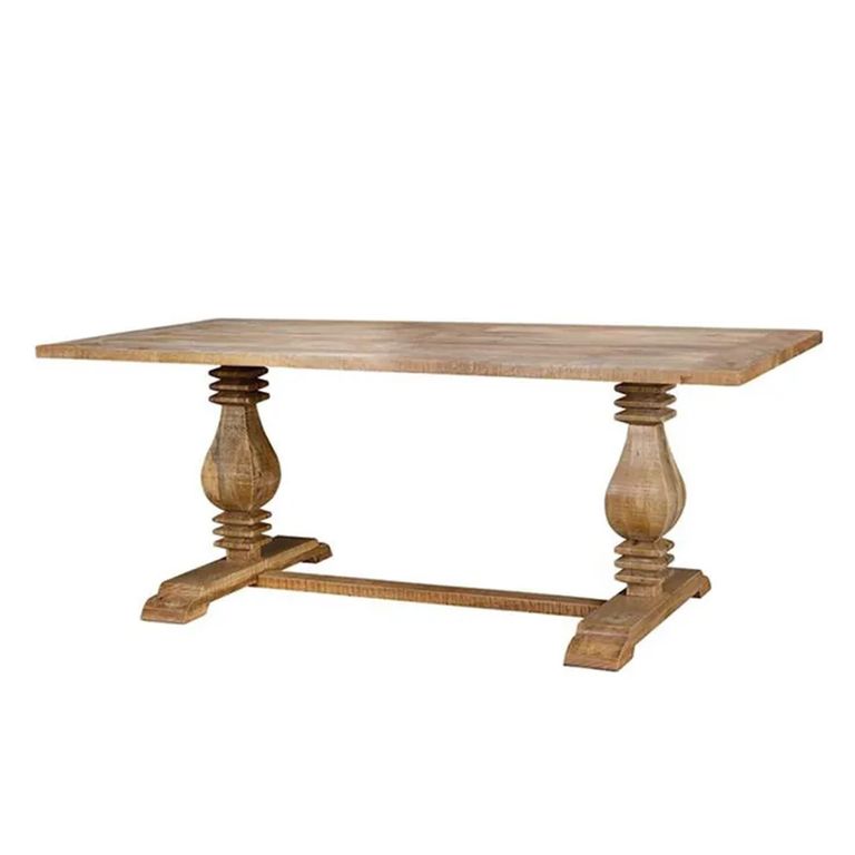 Clearance - Lucca Dining Table - 8 Seater - 200cm - Double Pedestal - Mango Wood - FSS16891