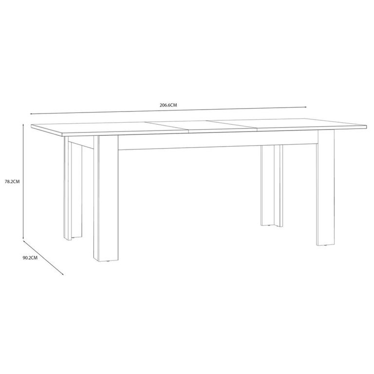 Bohol Extending Dining Table - 6-8 Seater - Grey