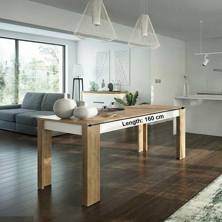 Lyon Extending Dining Table - 6-8 Seater - 160cm-200cm - Oak
