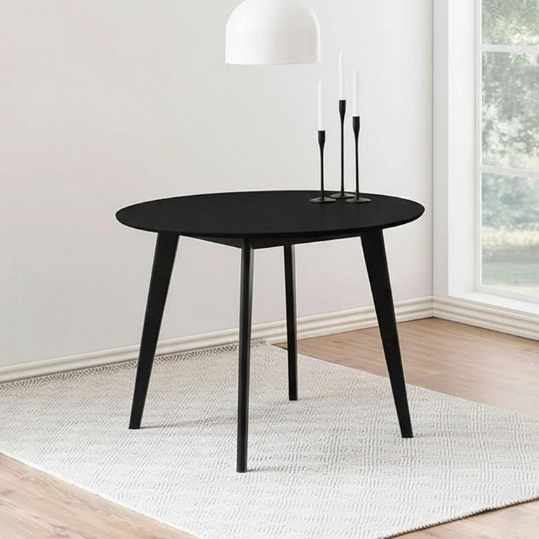 Clearance - Roxby Round Dining Table - 4 Seater - 105cm - Black - FSS16998