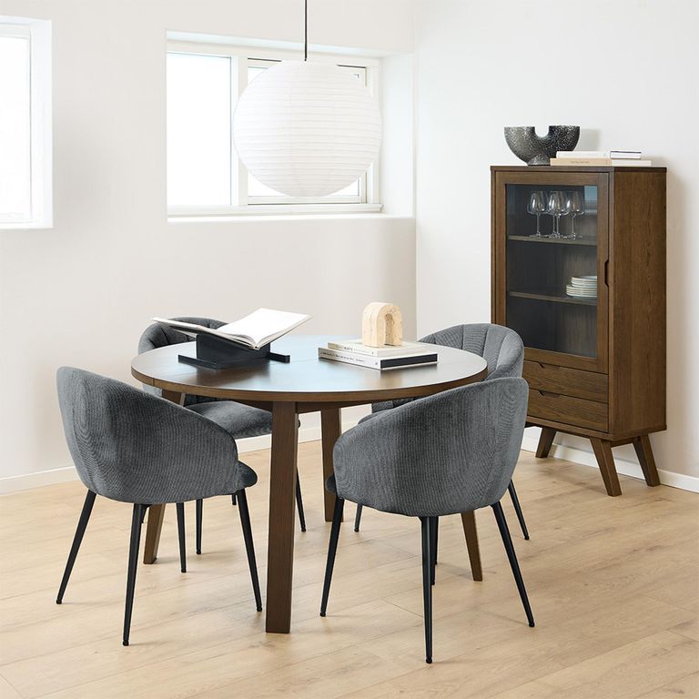 A-Line Dining Table - 4 Seater - Round - Smoked Oak