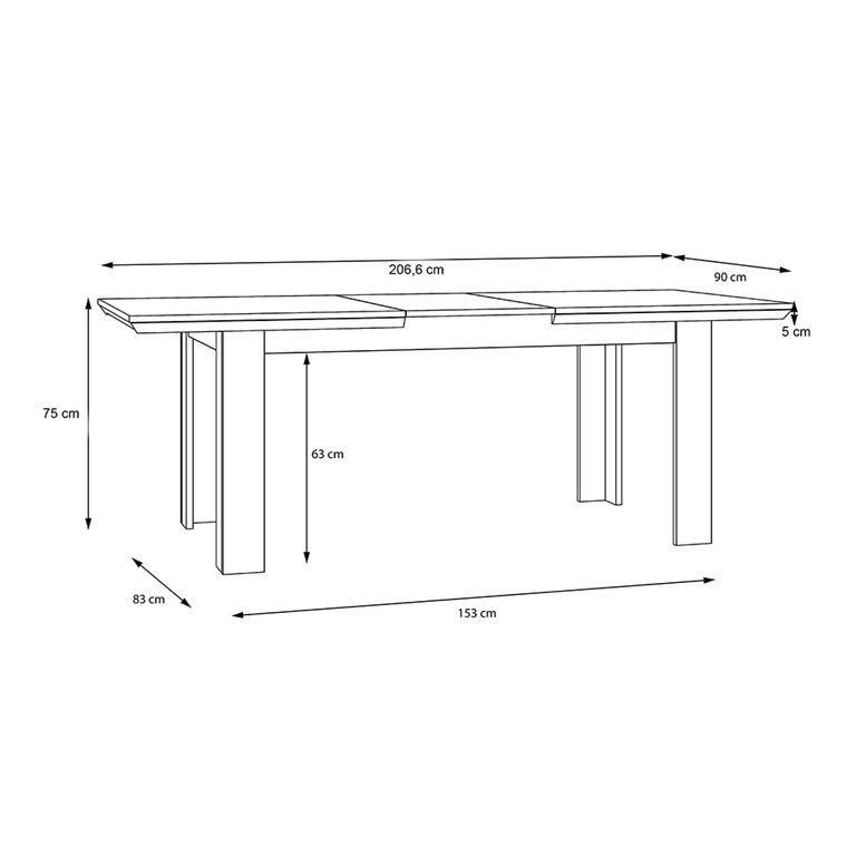 Illopa Extending Dining Table - 6-8 Seater - White