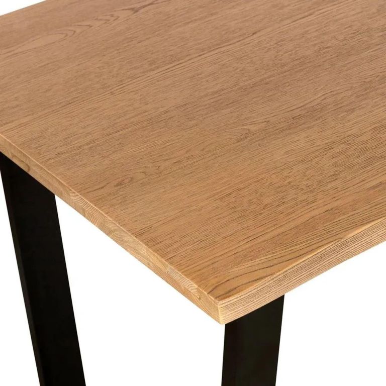Clearance - Jersey Dining Table - Industrial Style - 4 Seater - 140cm - Oak - FSS17177