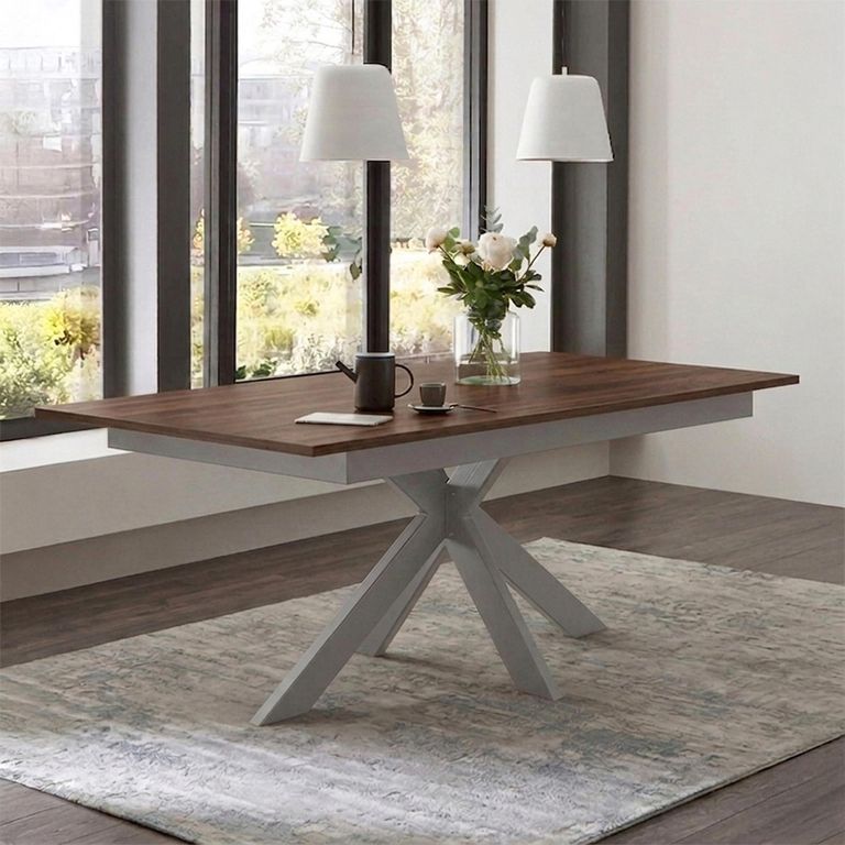 Boston Extending Dining Table - with Stainless Steel Spider Legs - Oiled Walnut - Variation Available