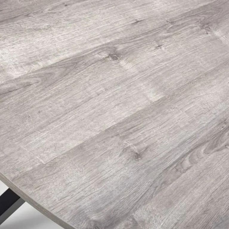 Manhattan Dining Table - Grey - 4 Seater - 120cm - Round - Black Spider Legs Base