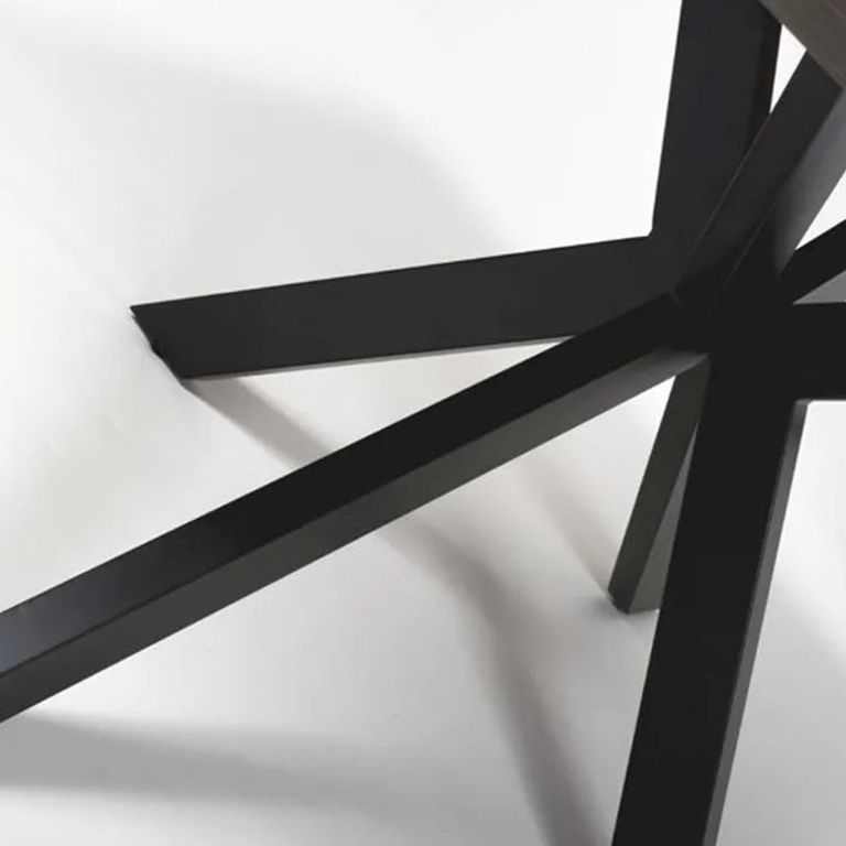 Manhattan Dining Table - Grey - 6 Seater - 180cm - Black Spider Legs Base