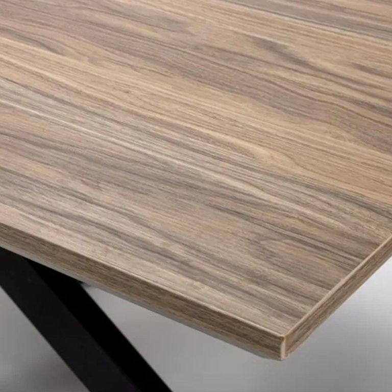 Manhattan Dining Table - Walnut - 6 Seater - 180cm - Black Spider Legs Base