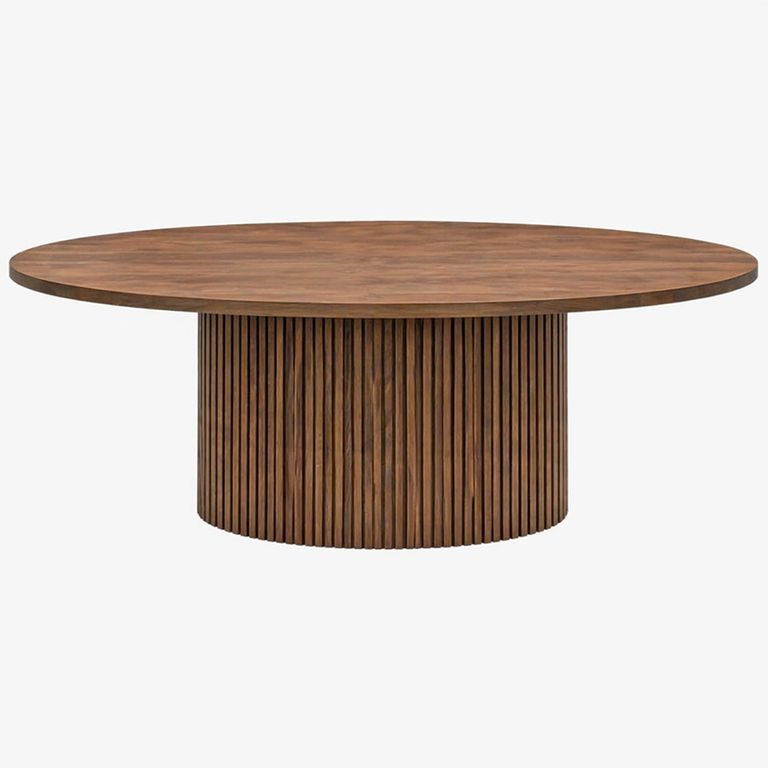 Timo Dining Table - Oval - with Slatted Base - Lacquered Walnut - Variation Available
