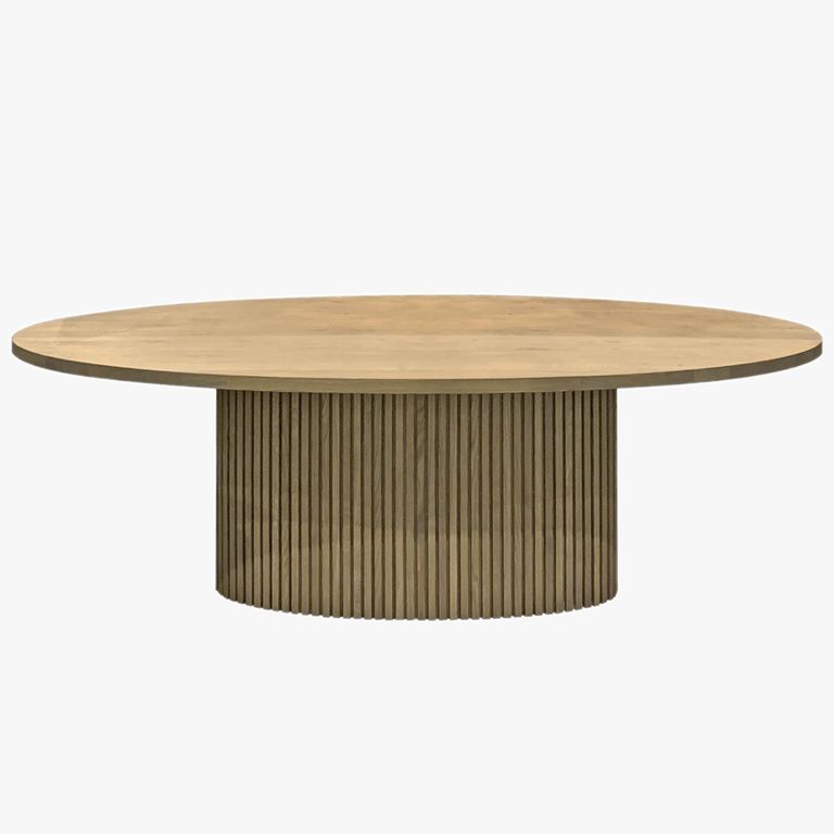 Timo Dining Table - Oval - with Slatted Base - Oiled Oak - Variation Available
