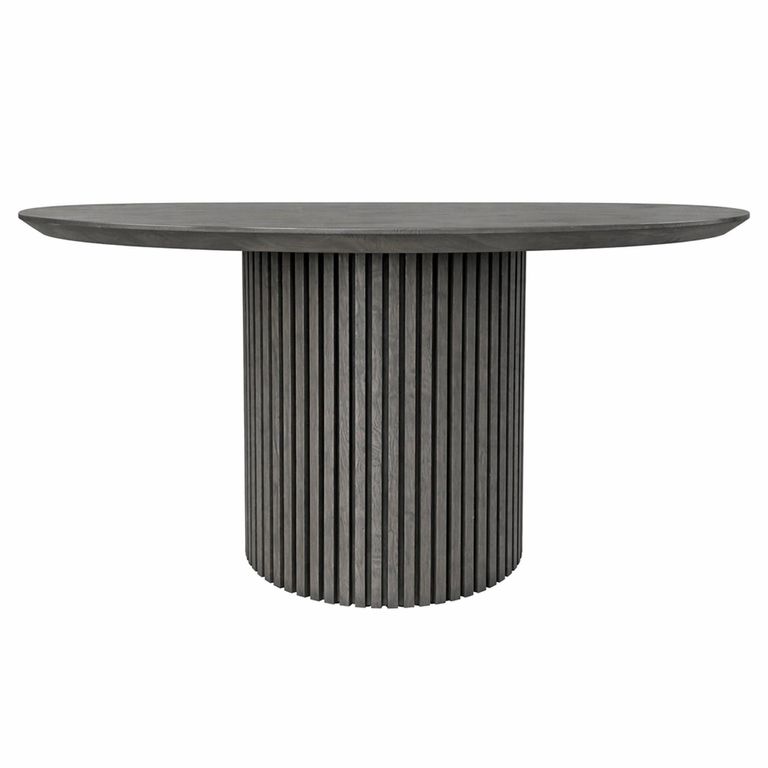Timo Dining Table - Round - with Slatted Base - Oiled Ash - Variation Available