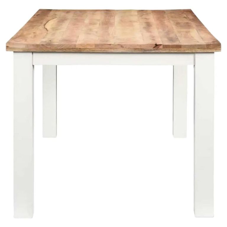 Alfie Dining Table - 6 Seater - 170cm - White - Mango Wood