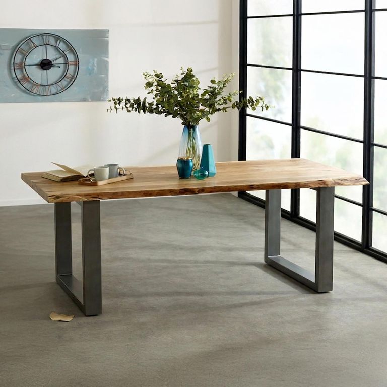 Baltic Dining Table - 8 Seater - 200cm - Live Edge - Solid Acacia Wood