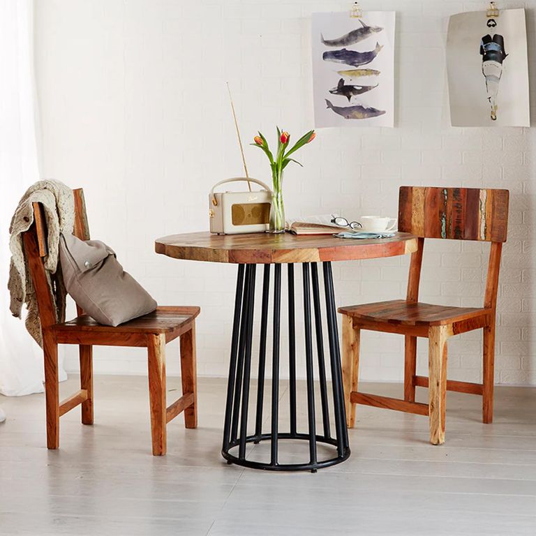 Coastal Dining Table - 2 Seater - 90cm - Round - Reclaimed Wood