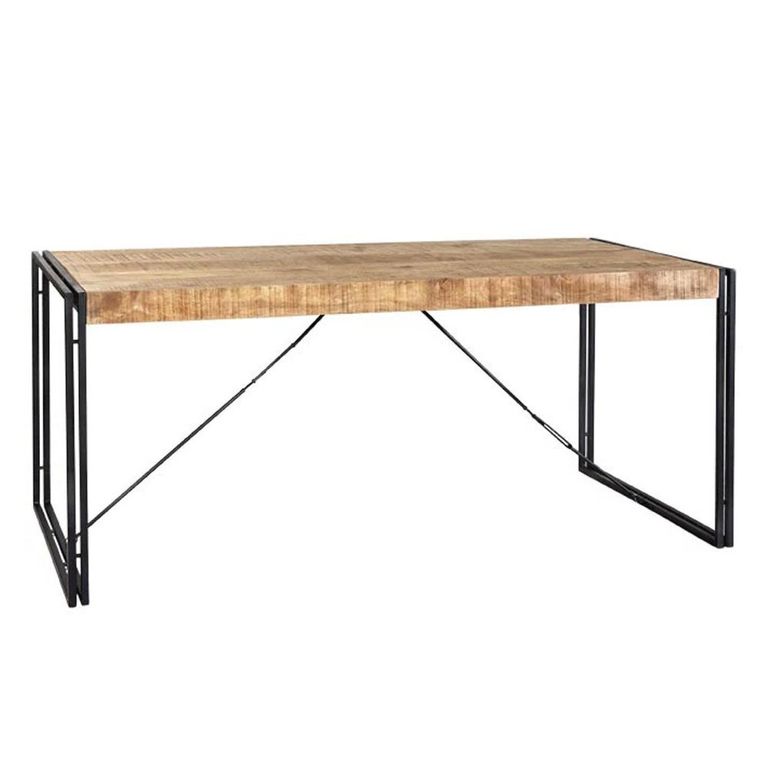 Cosmo Dining Table - 6 Seater - 150cm - Industrial Style - Wooden and Metal
