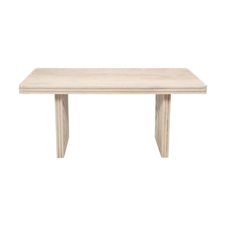 Hudson Dining Table - 6 Seater - 165cm - Ribbed - Mango Wood