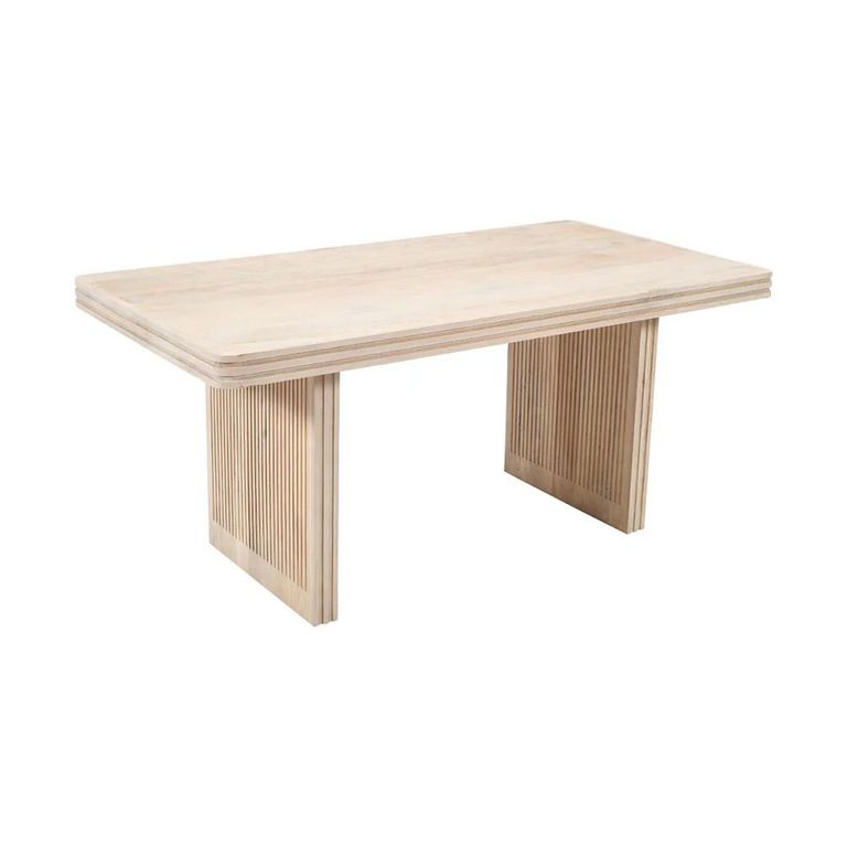Hudson Dining Table - 6 Seater - 165cm - Ribbed - Mango Wood