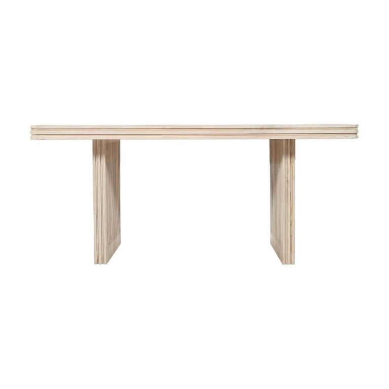 Hudson Dining Table - 6 Seater - 165cm - Ribbed - Mango Wood