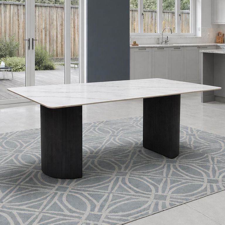 Messina Dining Table - 6 Seater - 180cm - Italy White