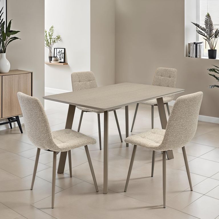 Modena Dining Table - 4 Seater - 120cm -  Melamine - Grey