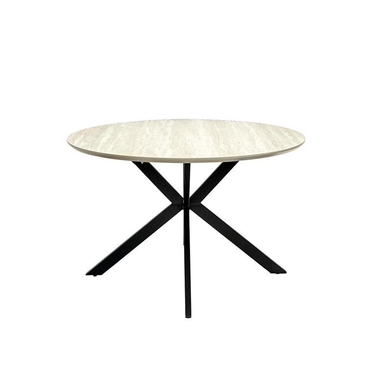 Rialto Dining Table - 4 Seater - 120cm - Round - Travertine