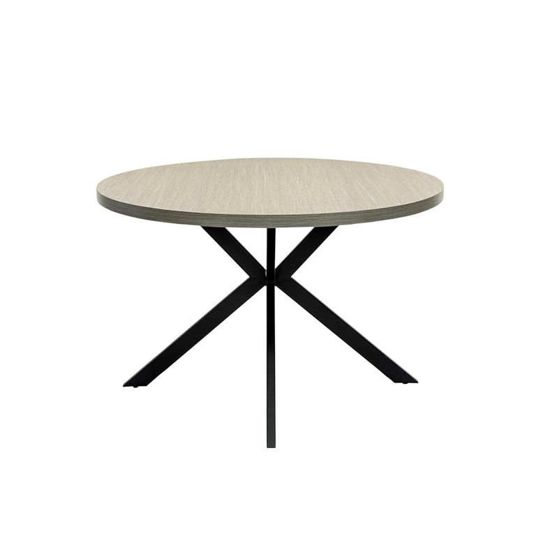 Russo Dining Table - 4 Seater - 120cm - Round - Melamine - Grey