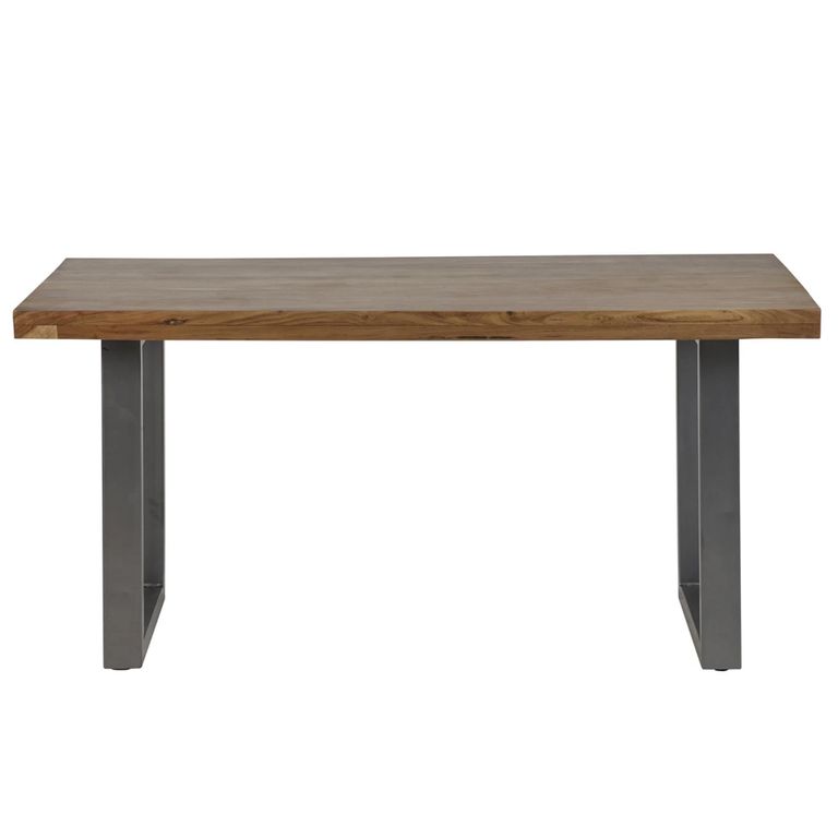 Metropolis Dining Table - 6 Seater - 160cm - Industrial - Solid Wood and Metal