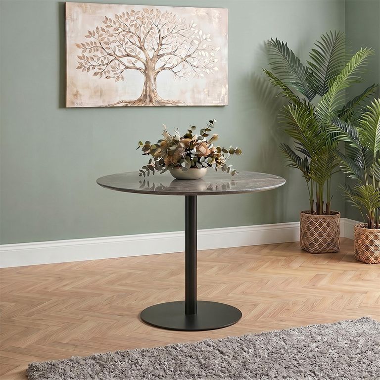 Galaxy Dining Table - Brown Ceramic - 2 Seater - 90cm - Round