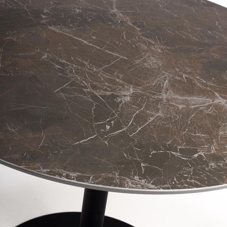 Galaxy Dining Table - Brown Ceramic - 2 Seater - 90cm - Round