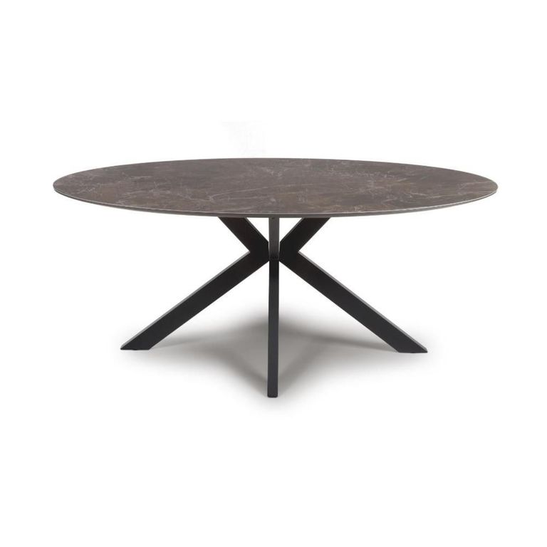 Galaxy Dining Table - Brown Ceramic - 6 Seater - 180cm - Oval