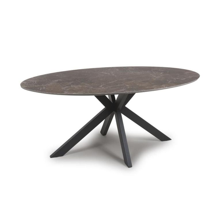 Galaxy Dining Table - Brown Ceramic - 6 Seater - 180cm - Oval