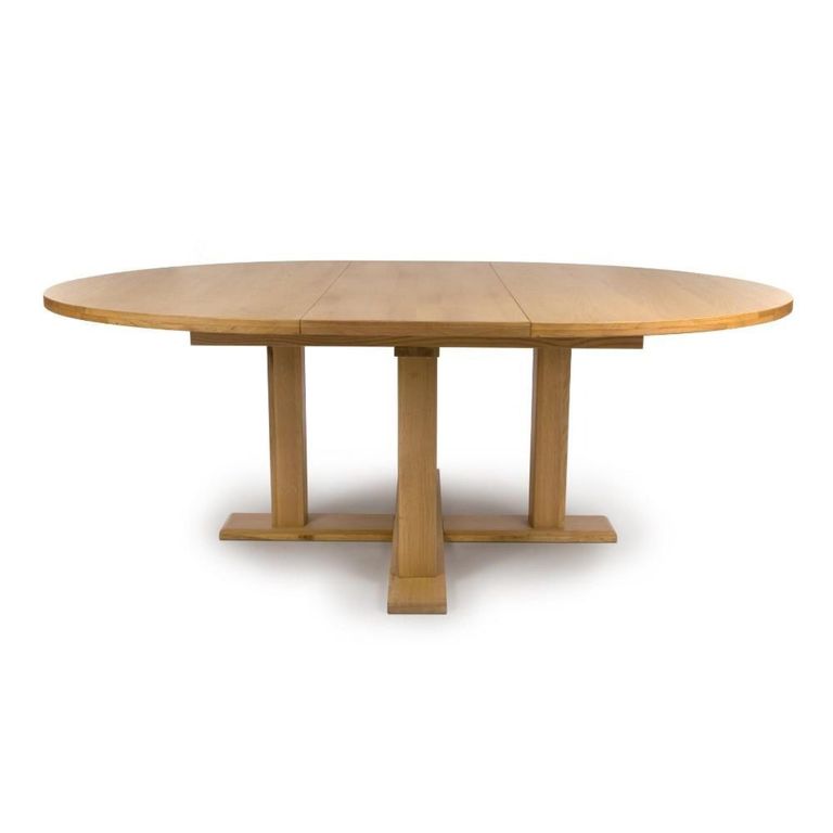 Madrid Extending Dining Table - Oak - Round - 6-8 Seater - 160cm-210cm