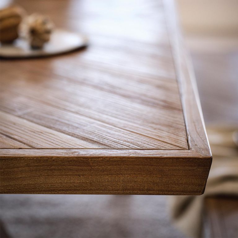 Sorrento Dining Table - 8 Seater - 205cm - Chevron - Elm Wood