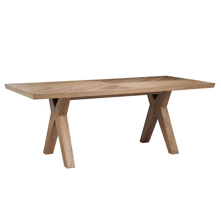 Sorrento Dining Table - 8 Seater - 205cm - Chevron - Elm Wood